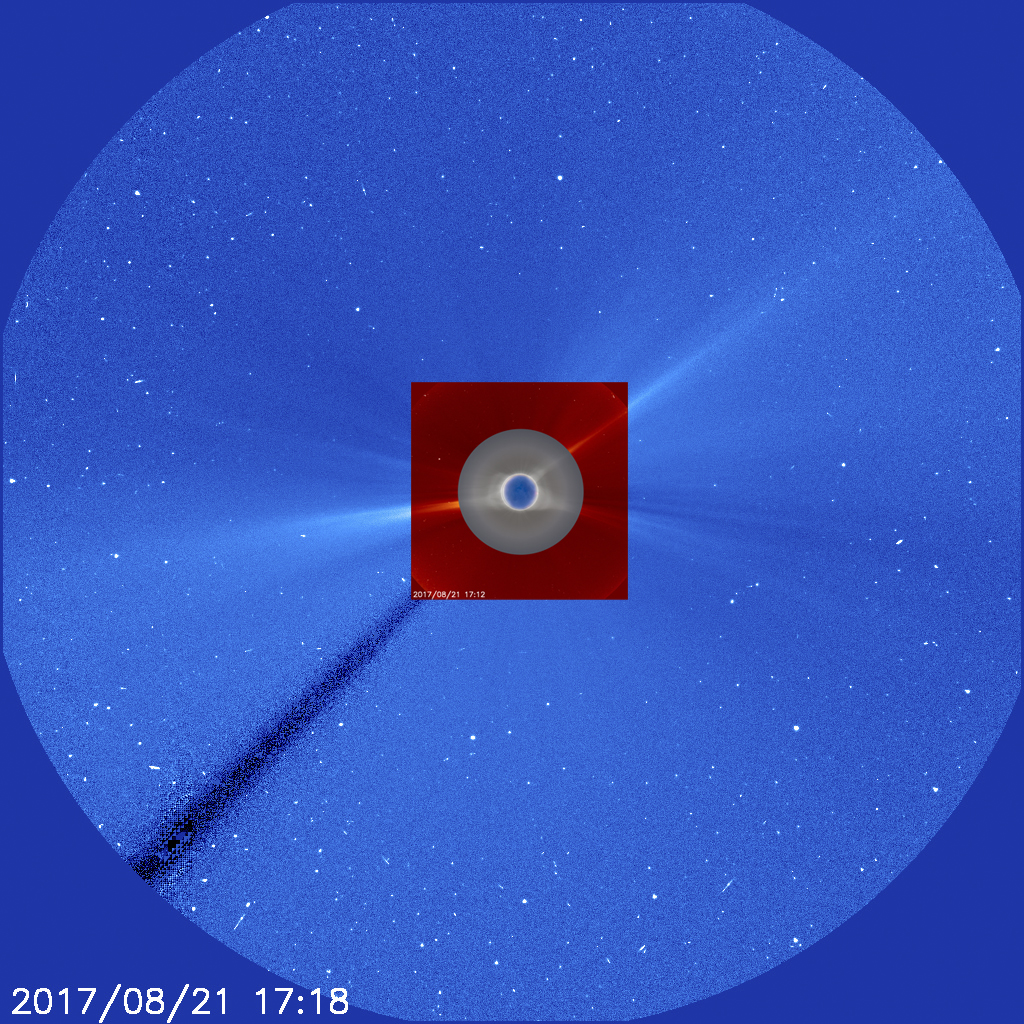 blue circle with red square in middle